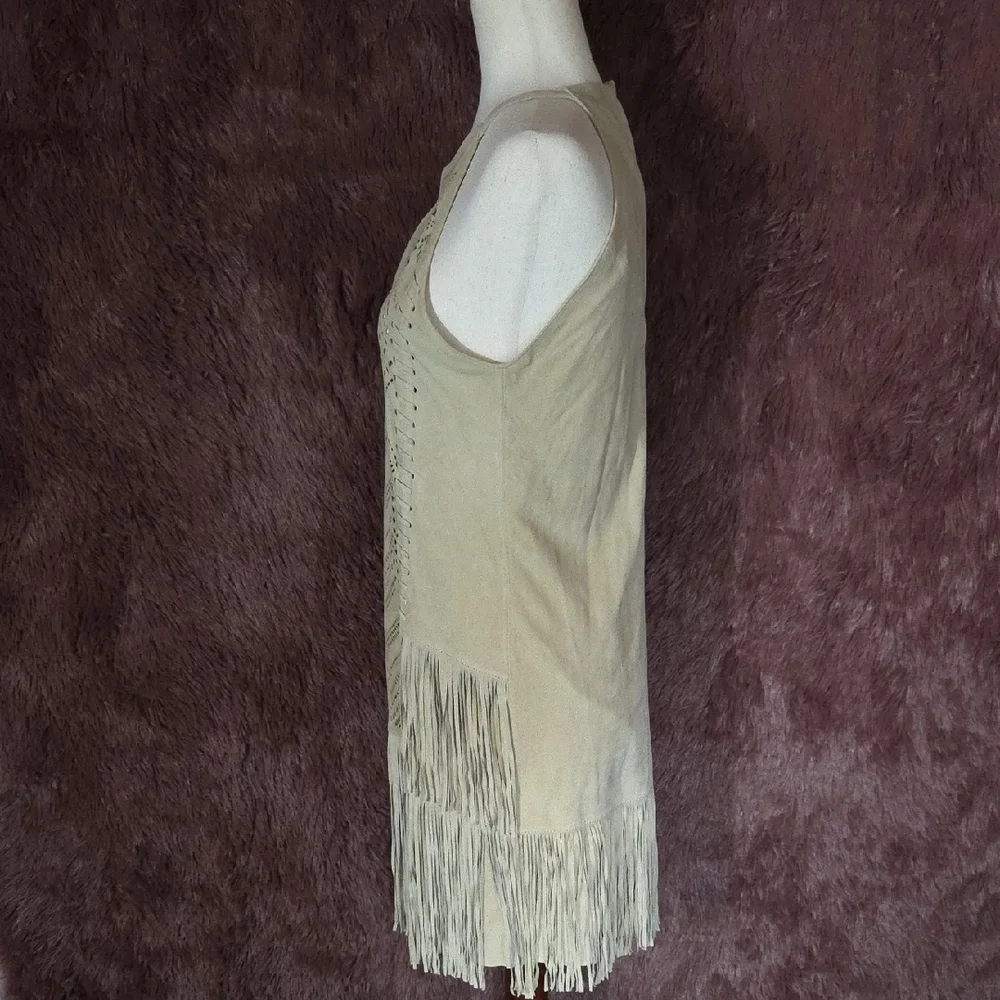 Parker Leather Laser Cut Fringe Dress - Picture 7 of 10